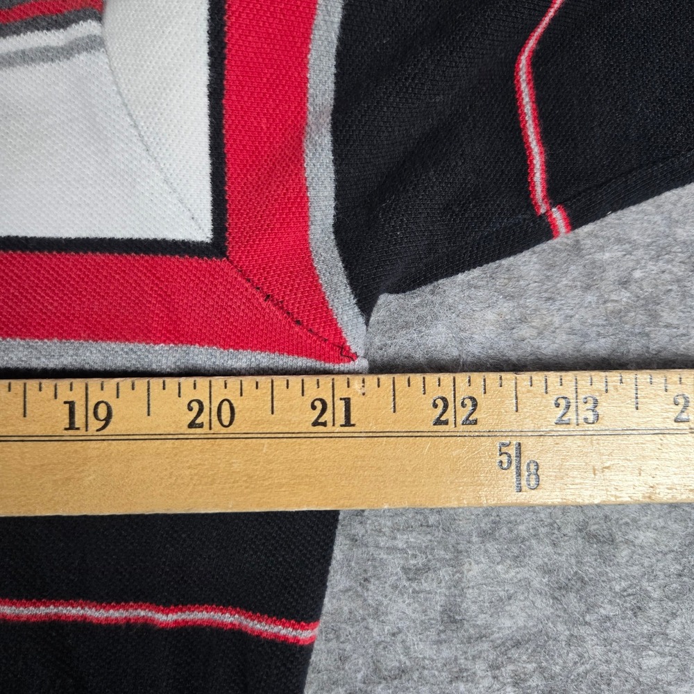 Y2K Ecko Unltd Mens Black Striped Streetwear Polo Shirt Size L - Picture 7 of 8
